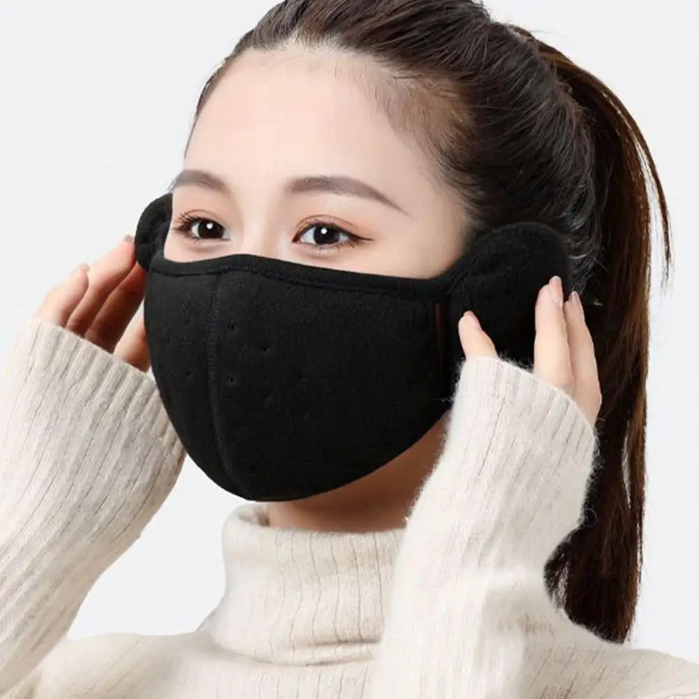 Winter Unisex Breathable Holes Mask Cold-Proof Thermal Mask Earmuffs Two-In-One Wrap Band Ear Warmer Outdoor Riding Ear Muff - Image 3