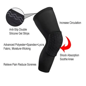 Basketball Anti-collision Knee Pads Honeycomb Knee Pads Compression Sleeve Foam Brace Kneepad Fitness Gear Volleyball Support - Image 4