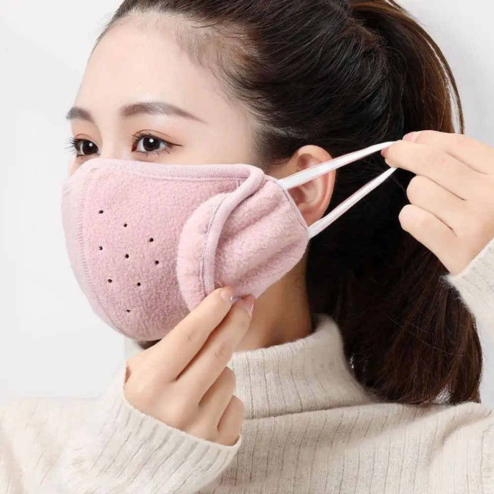 Winter Unisex Breathable Holes Mask Cold-Proof Thermal Mask Earmuffs Two-In-One Wrap Band Ear Warmer Outdoor Riding Ear Muff - Image 4