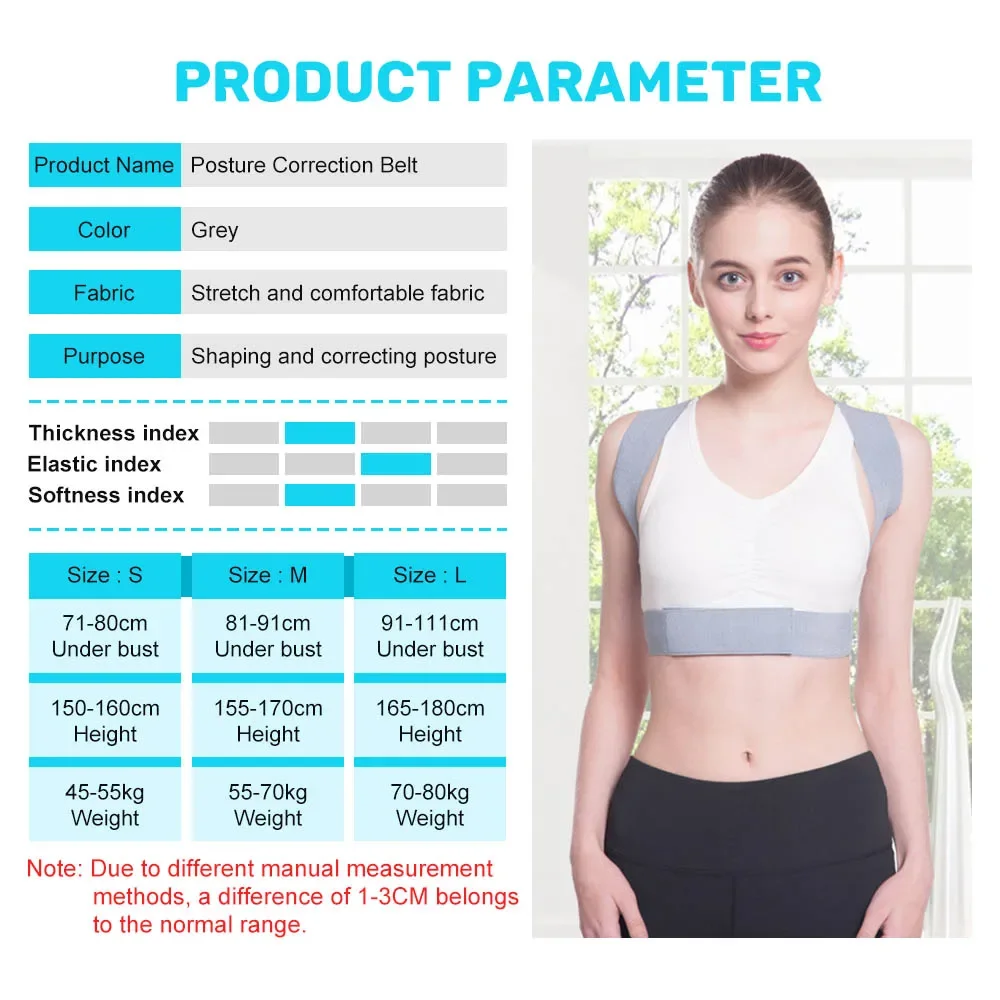 Upper and Lower Back Posture Corrector Posture Clavicle Support Corrector Back Straight Shoulders Brace Strap Correction Belt - Image 2